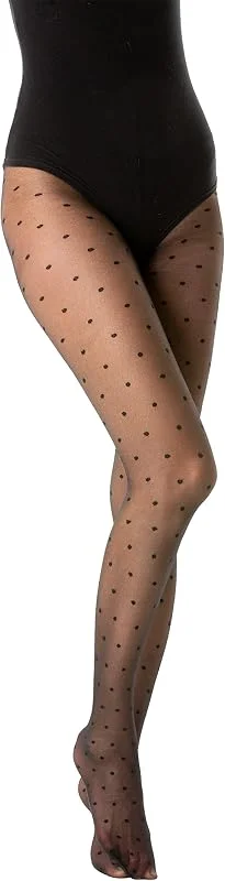 Visita la tienda de Gi&Gi Gi&Gi Medias de mujer a lunares, veladas 40 denier con refuerzo de algodón para mujer caracterizadas por un estampado de lunares al over.N.1292 — Ropa Navidad