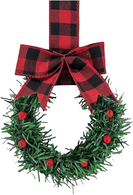 GXGM Corona Navidad Puerta, Corona navideña Artificial, 13 cm, Decoración para chimeneas y Paredes（A） — Decoracion Navidad