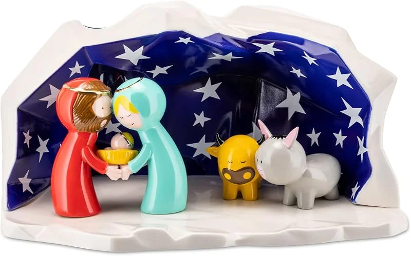 Alessi Happy Eternity - Belén con Figuras, Porcelana Decorada a Mano — Decoracion Navidad
