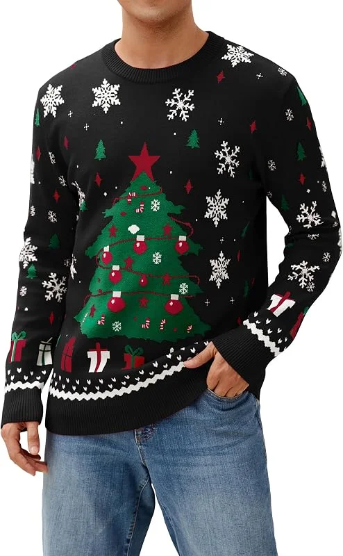 Becotal Jersey de Navidad para Mujer, Hombre, niños, Divertido, suéter navideño, Cuello Redondo, suéter de Punto, Unisex, Conjunto Familiar — Ropa Navidad