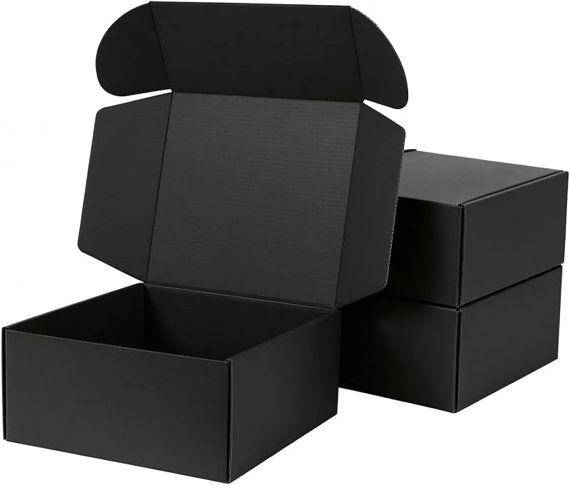 GUOKOFF 10 Unidades Cajas de Regalo Negra, 23.5 x 17 x 10cm — Envoltorio regalo