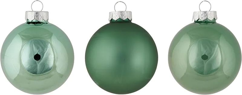 Cosy & Trendy Cosy Home Lote de 12 Bolas de Navidad de Cristal, Shiny Matt Opal Menta, D8 cm — Decoracion Navidad