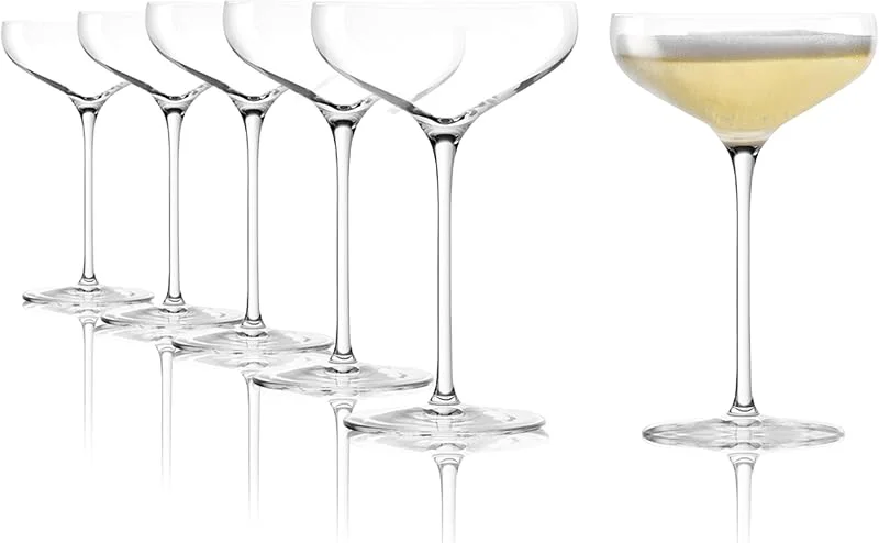 Stölzle Lausitz Copas de Champagne SWING Juego de 6, 300ml – Elegantes Copas de Champagne Ideales para Vino Espumoso & Cócteles – Copas de Cristal de Alta Calidad – Aptas para Lavavajillas — Vino y mesa festiva