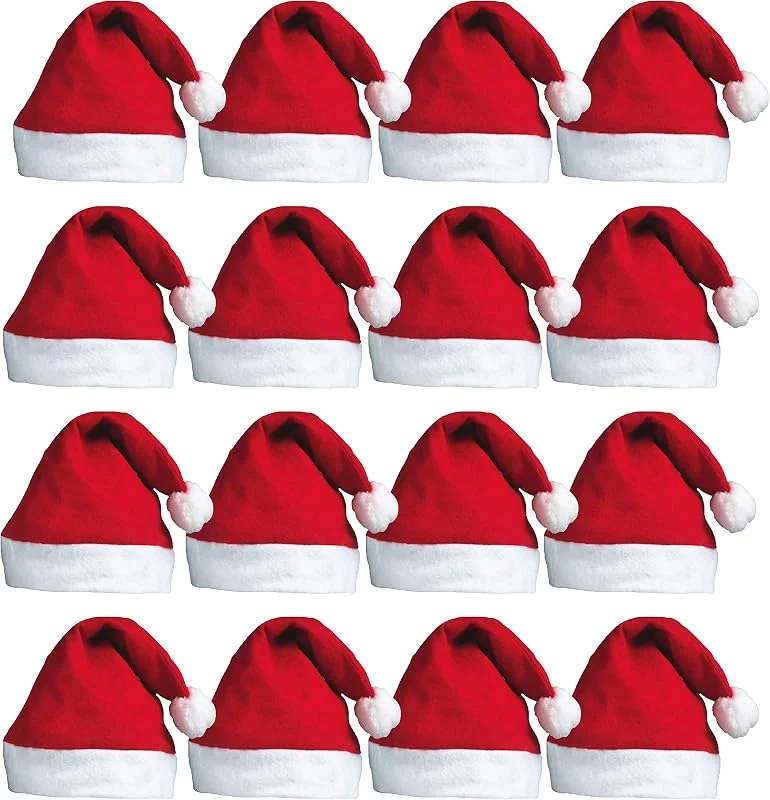 REDSTAR FANCY DRESS 100 Gorros de Papá Noel - Gorros de Navidad para Fiesta de Navidad o Disfraz de Papá Noel - Divertido Gorro Rojo de Papá Noel para Navidad — Ropa Navidad