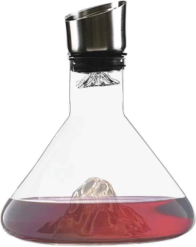 Generic Decantador de vino con aireador, decantador de vino de vidrio de 1500 ml — Vino y mesa festiva