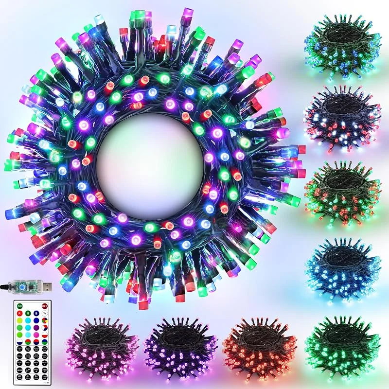 Visita la tienda de Joomer Joomer RGB Luces de Navidad Exterior 10M 100 LED Alimentación por USB — Luces Navidad