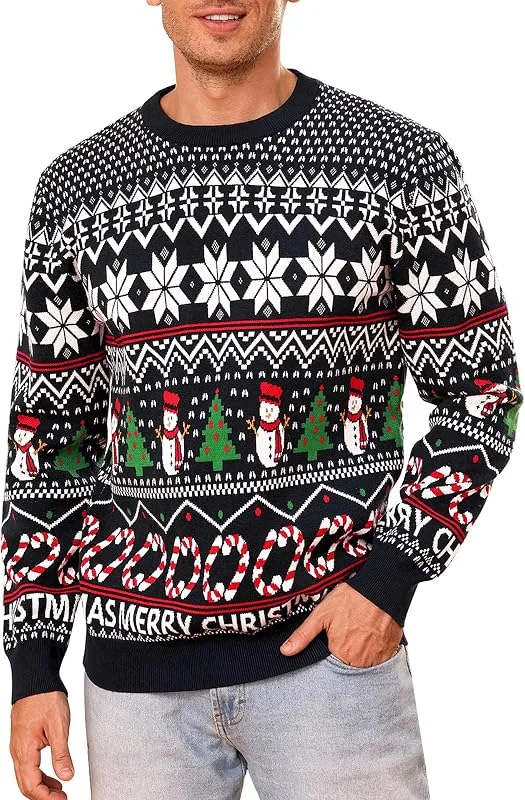 Visita la tienda de Gyabnw Gyabnw Jersey Navideño Cuello Redondo para Hombre Suéter de Manga Larga Cálidos Hombre Invierno — Ropa Navidad