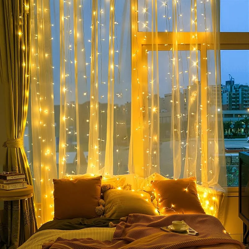 Visita la tienda de Avoalre Avoalre Cortina de Luces Navidad 2 * 3M 300LED, Blanco Cálido — Decoracion Navidad