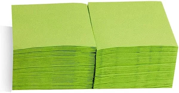 Visita la tienda de MORIGAMI Servilleta de Papel Tamaño Cocktail, Pliegue 1, 4, Punta Punta, 150 servilletas, Kiwi — Adviento y mesa