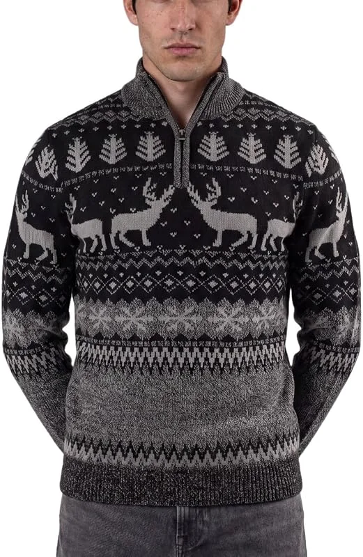 Xact Jersey de Navidad con cremallera de 1, 4 para hombre — Ropa Navidad