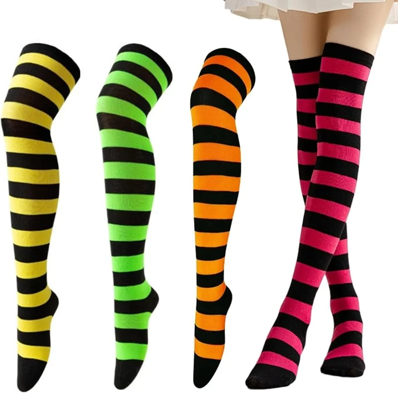 Tokaneit Calentar Algodón Calcetines, Sobre la Rodilla Muslo Calcetines Altos — Ropa Navidad