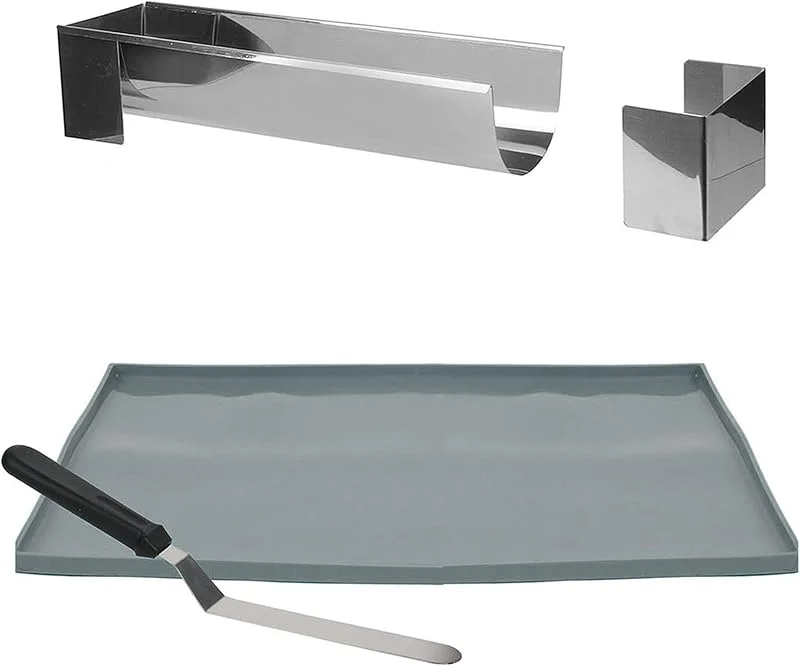 Lily cook Cofre Tronco de Navidad Molde Placa y Espátula Pastelería Plata — Hogar y cocina