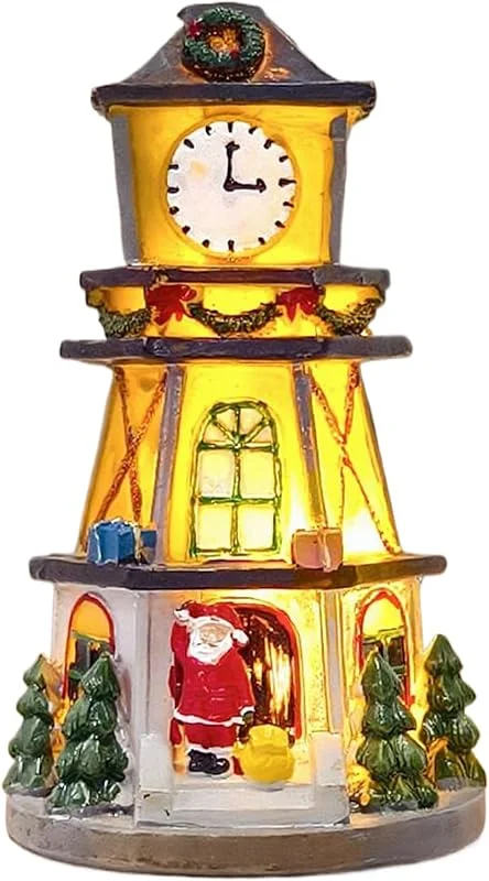 Genérico Pueblo Navideño Iluminado, Decoración Iluminada para Hogar Villa Navideña, Decoración Navideña para el Hogar de Organizadores de Eventos Decoradores de Ventanas Diseñadores de Interiores y Espacio de — Decoracion Navidad