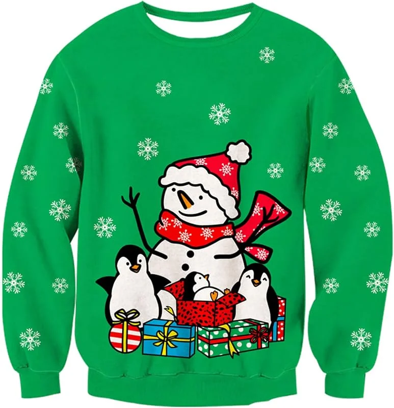 Kids4ever Niños Unisex Suéter de Navidad Jersey de Punto Reno Rudolph Prendas de Punto Cálido Manga Larga Cuello Redondo Navidad Punto Jersey Sudadera Top de Invierno para niños niñas 7-13 años — Ropa Navidad