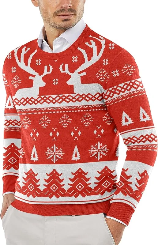 Visita la tienda de COOFANDY COOFANDY Jersey de Cuello Redondo — Ropa Navidad