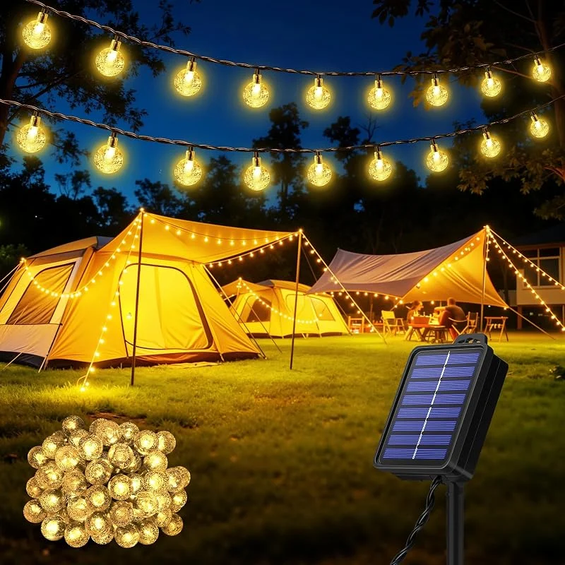 Realky Guirnaldas Luces Exterior Solar, 60 LED 13.2M Guirnalda Luces Solares — Luces Navidad