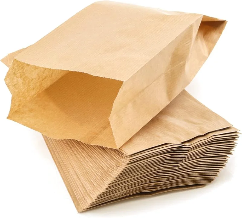 PACKRA - Bolsas Papel Kraft, Bolsa de Papel para regalos, Bolsitas Para Chuches, Bolsas de Papel Pequeñas, Sobres Papel Kraft, Sobres Regalo Navidad (100 pcs, 18cm x 32cm x 6cm) — Envoltorio regalo