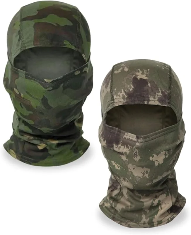 EUPSIIU 2 Piezas Pasamontañas Balaclavas Máscara de Esquí Máscara Elástica de Esquí Sombrero TranspirableTáctico Máscara Deportes Motocicleta Hombres Mujeres, Talla única — Ropa Navidad