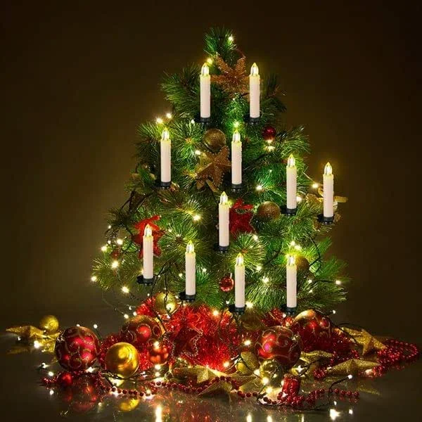Visita la tienda de Grundig GRUNDIG Velas LED para árbol de Navidad, 16 velas + 1 mando a distancia, diámetro x 1, 4 x 11 cm — Luces Navidad
