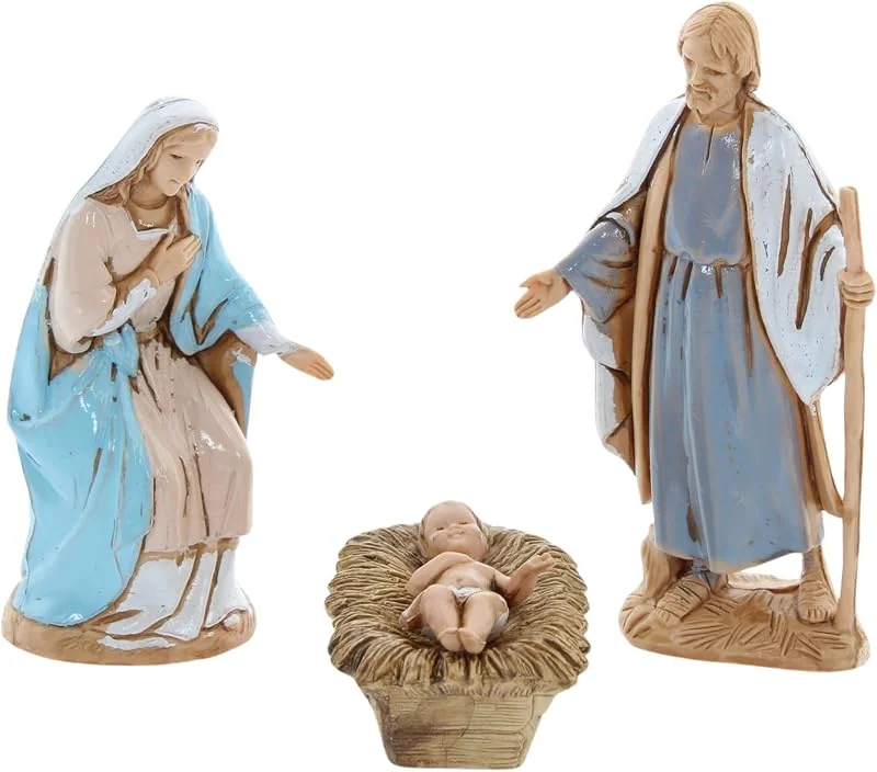 Visita la tienda de Moranduzzo Moranduzzo Natividad 3 Figuras para Belén de 6, 5 cm Escala 1:30 – Standard 6, 5 – Figuras Irrompibles Pintadas a Mano, Escultor M. Landi — Decoracion Navidad