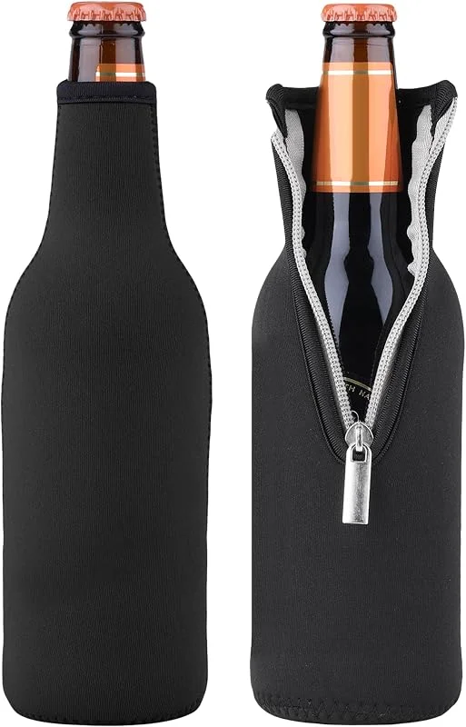 Visita la tienda de kwmobile kwmobile Set de 2 Fundas enfriadoras de Botellas - para Botella de 330-500ml - Mantén tu Botella fría - En Negro — Vino y mesa festiva