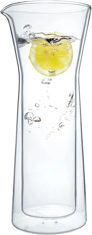 Visita la tienda de Moritz & Moritz Moritz & Moritz jarra agua cristal resistente al calor, 690ml, doble pared, jarra de agua para agua, té, zumos y café — Vino y mesa festiva