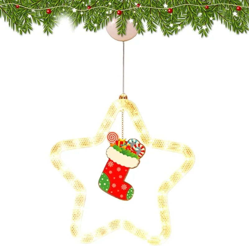 Generic Adornos de estrella con luces, decoración de escultura de pared, cortinas de estrellas, luces LED de Navidad para ventana, dormitorio, boda, fiestas de pared — Decoracion Navidad