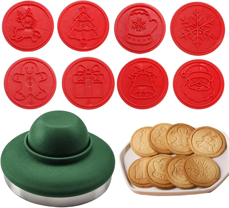 Generic Sellos de galletas de Navidad antiadherentes para prensa de tartas — Hogar y cocina