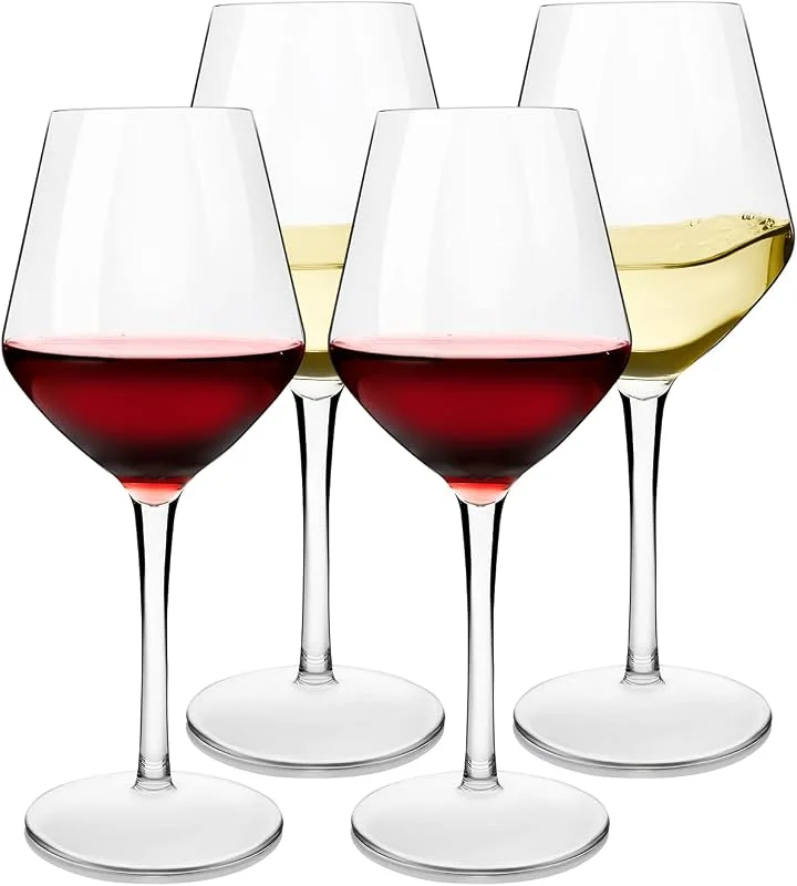 MICHLEY Irrompible Copas de Vino Tinto, 100% Tritan-plástico Copas Vino Cristal, 425 ML BPA y EA Gratis Vaso de Vino — Vino y mesa festiva