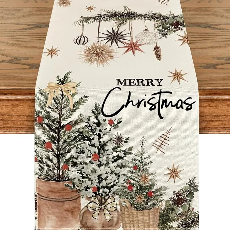 BSITSSS Camino de Mesa Navidad 183 x 33cm, Decoracion Mesa Navidad, Pino Piña Camino Mesas Navideño para Invierno Interior Exterior Vacaciones Fiestas Salones — Hogar y cocina