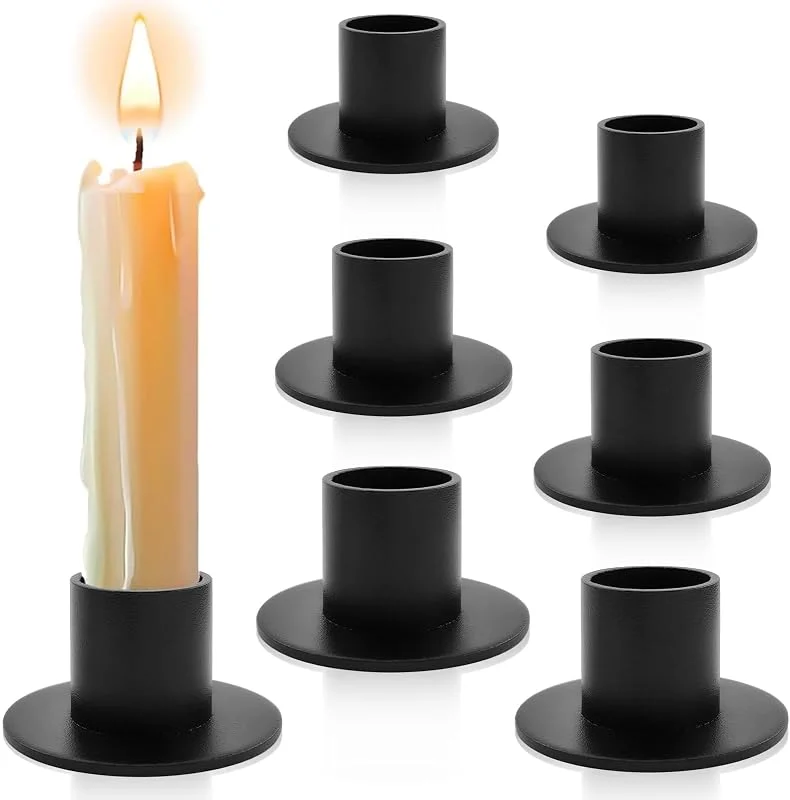 L&W Luck 6 Piezas Candelabros para Velas — Cena a la luz de velas