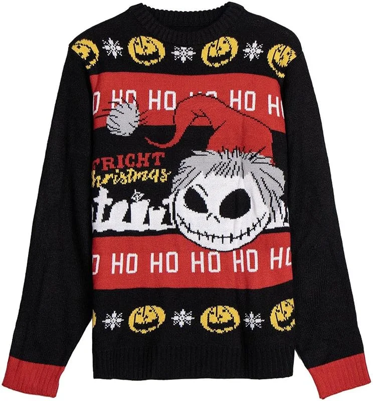 Visita la tienda de CERDÁ LIFE'S LITTLE MOMENTS CERDÁ LIFE'S LITTLE MOMENTS Jersey de Punto de Pesadilla Antes de Navidad - Color Negro - Jersey con Diseño Navideño - Estampado de Jack Skellington - Producto Original Diseñado en España — Ropa Navidad