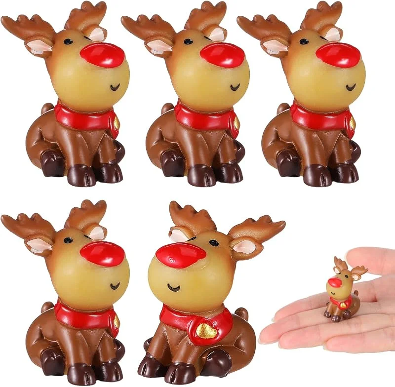 Visita la tienda de TOPBATHY 5 Piezas Adornos Navideños De Renos Adornos De Alce De Resina Adorno De Decoración Navideña Estatuilla De Resina Navideña Figuras De Renos Pastel Mini Amantes — Decoracion Navidad