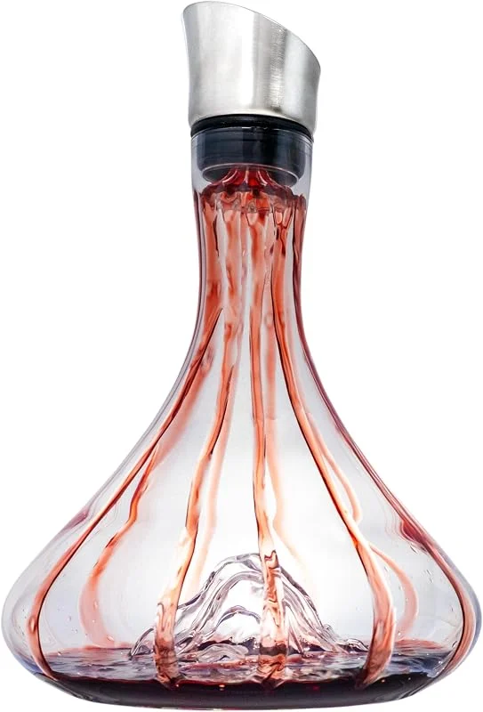 Visita la tienda de VB VIN BOUQUET Vin Bouquet Decantador de Vino 1, 5 L, Aireador y Vertedor, Diseño Montaña — Vino y mesa festiva