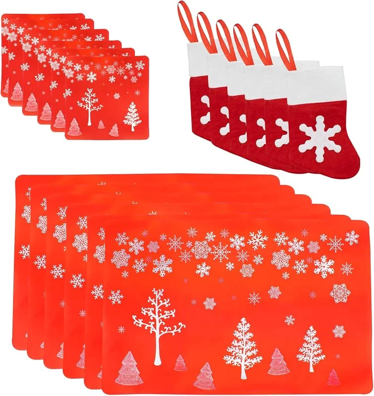 Visita la tienda de TRIXES TRIXES 18 Manteles y Porta Cubiertos Navidad — Adviento y mesa