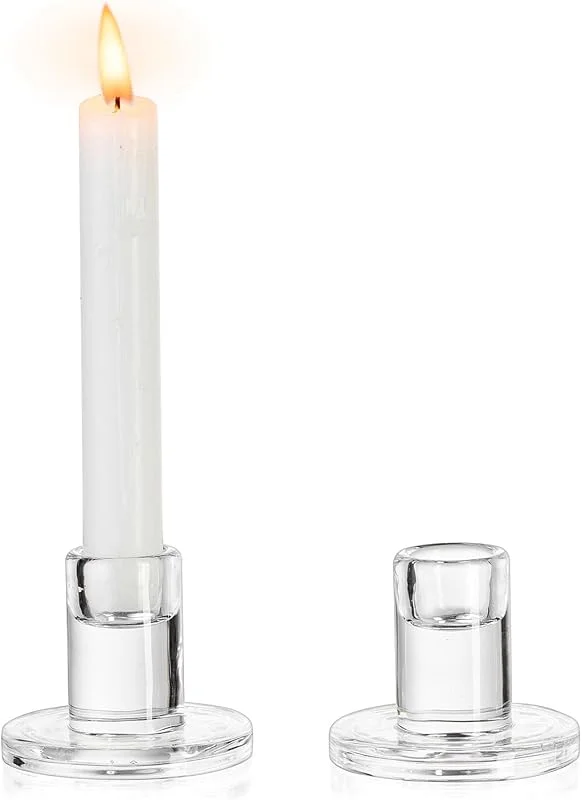 Visita la tienda de Nuptio NUPTIO Candelabros De Cristal 2 Piezas Claro Vela Palo Titular Conjunto para Taper Pilar Tealight Velas Boda Centros De Mesa para La Cena De Navidad Decoración De La Fiesta — Adviento y mesa