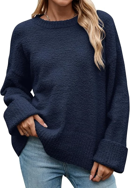 Visita la tienda de heekpek heekpek Jersey Mujer Invierno Otoño Cuello Redondo Suave Jersey de Punto Cálido Sweater Mujer de Felpa Jersey Mujer Talla Grande — Ropa Navidad