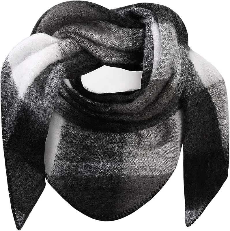 Visita la tienda de Voqeen Voqeen Bufandas Mujeres Invierno Largo Tartán Chal Wrap Grueso Damas cálido Pañuelos Manta Suave Stole Manta Fulares para las mujeres — Ropa Navidad