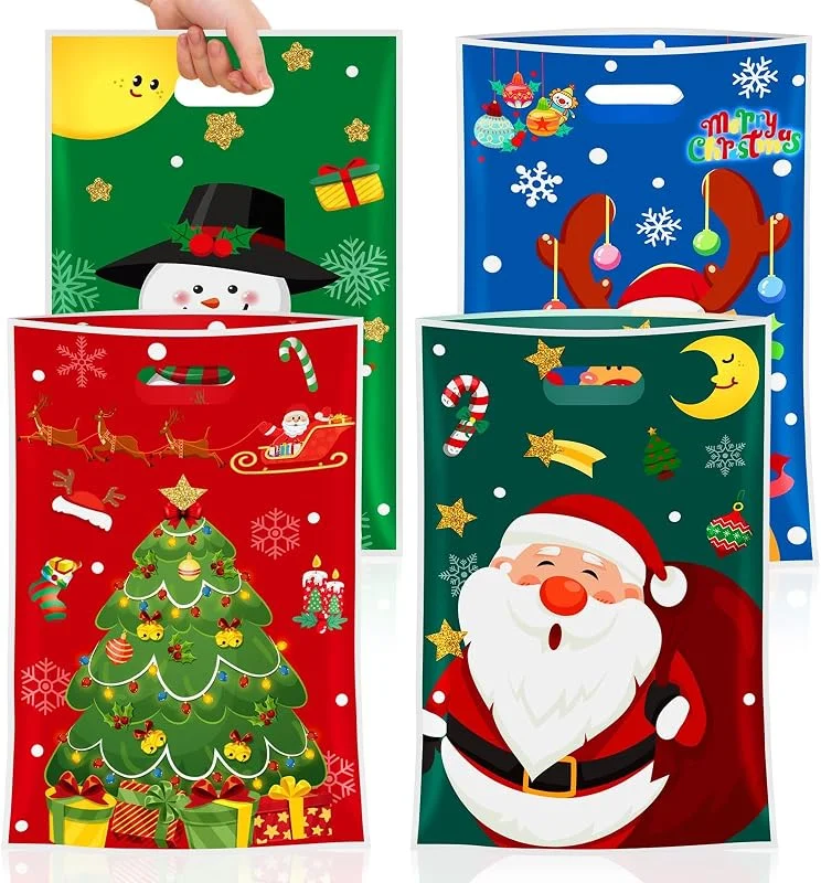 MAOSHYMS Bolsas de Regalo para Navidad, Bolsas para Chuches, Bolsas para Regalos, Bolsitas Chuches para Regalos Fiestas de Cumpleaños Navidad Bodas Bolsas Galletas — Envoltorio regalo