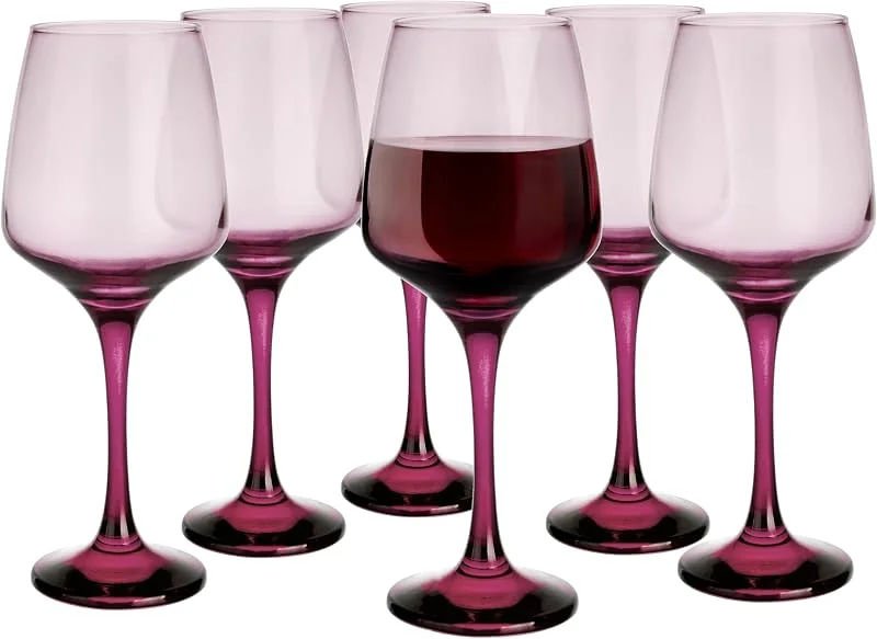 Visita la tienda de Glasmark KROSNO 1992 Glasmark Krosno Conjunto De 6 Copas De Vino Tinto Copas De Vino Tinto Copa De Vino Copa De Vino Blanco Rubí Rojo 360Ml — Vino y mesa festiva