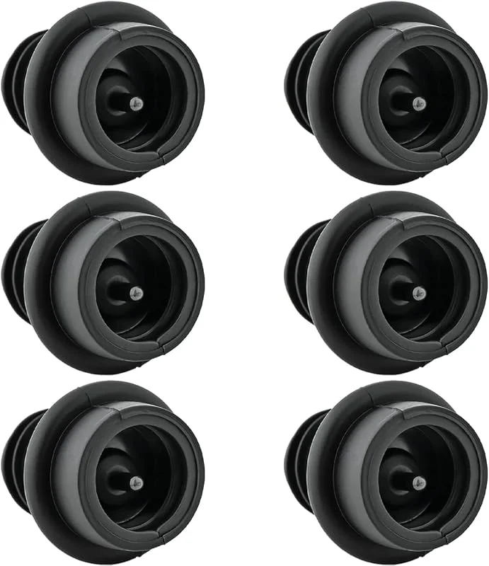 OWO 6 Piezas OWO Tapón de Silicona para Vino Tapón de Vacío para Bomba de Vino Tapón Reutilizable para Botella de Vino Champán — Vino y mesa festiva