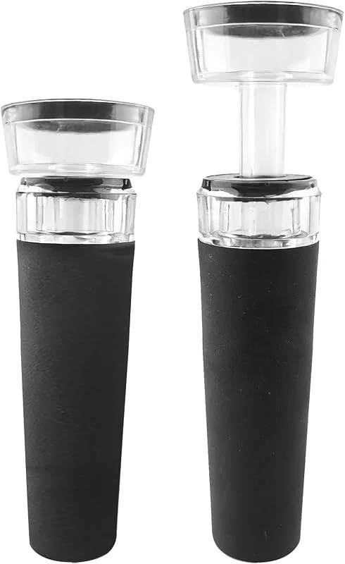 ISSANG 2 tapones de vino, bomba de vacío para vino, tapón para botellas de vino, conservador de vino, tapón de vino reutilizable, mantiene el vino fresco, ideal como regalo — Vino y mesa festiva
