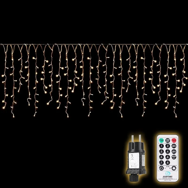 Visita la tienda de SALCAR SALCAR Luces Navidad Exterior de Carámbano 10+3M 400 LED Mando a Distancia