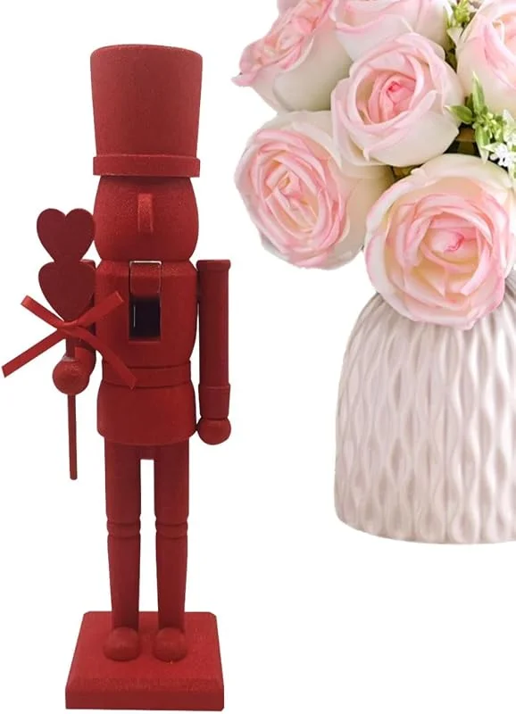 Generisch Cascanueces Figuras coleccionables Corazón Soldado en 36 cm — Decoracion Navidad