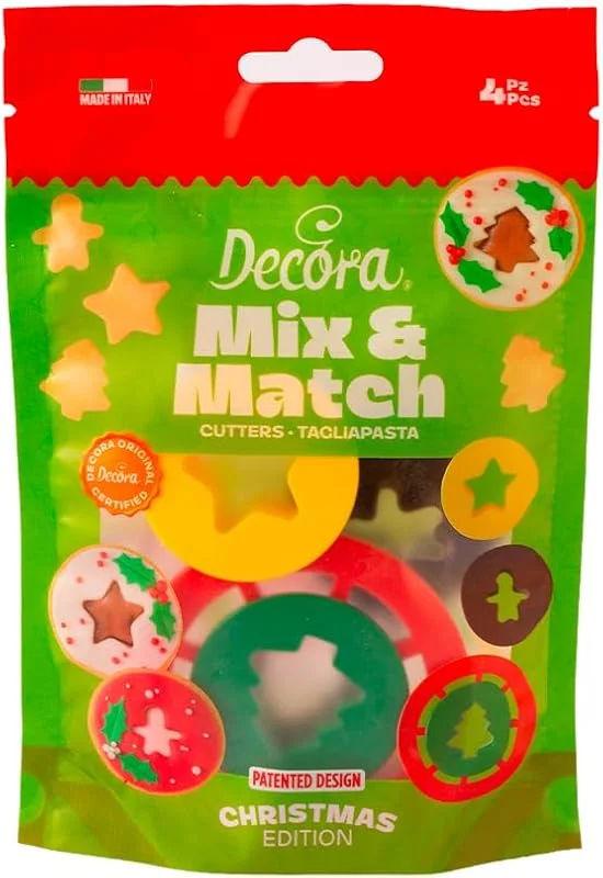 DECORA 0255044 SET 4 CORTADORES GALLETA RELLENA NAVIDAD — Hogar y cocina