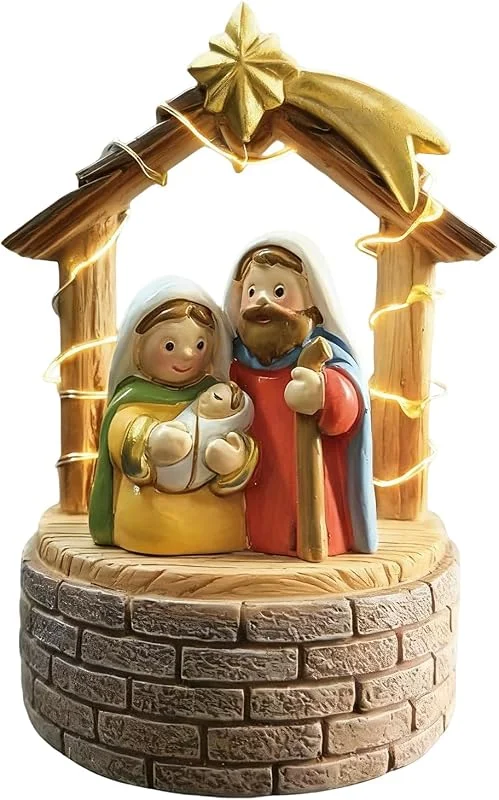 Genérico Belen Navideños en Resina con Luz LED — Decoracion Navidad