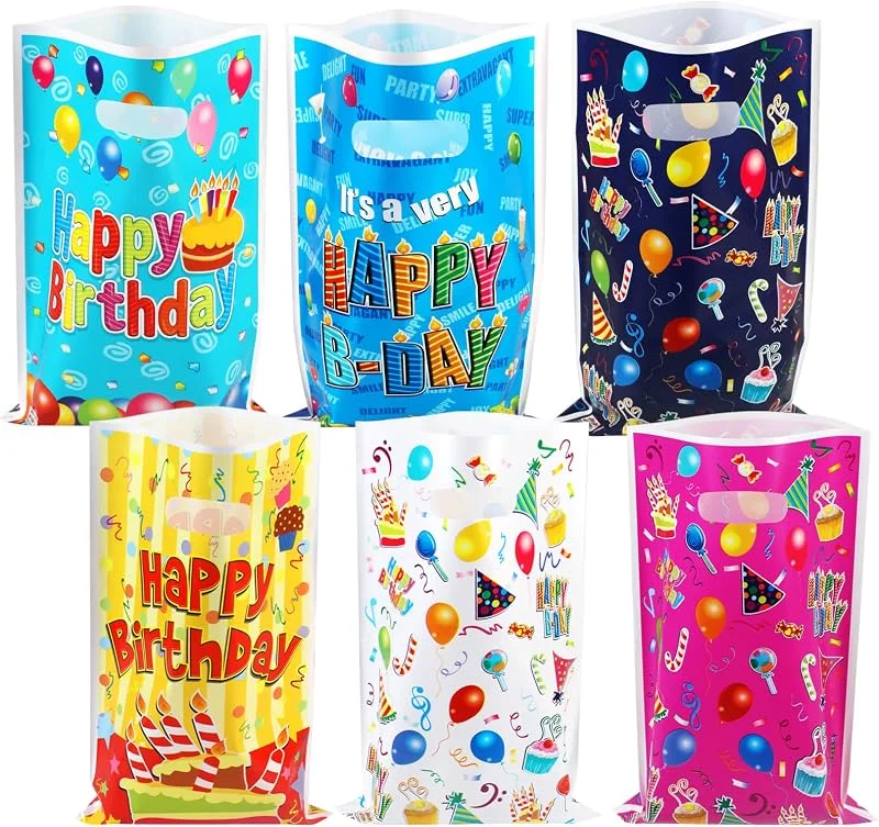 Annhao 30 Piezas Bolsas Regalo Cumpleaños, Bolsas de Regalo para Fiestas or Plástico Bolsitas Caramelos de Niños para Regalos fiestas de cumpleaños, Navidad, bodas, Bolsas galletas — Envoltorio regalo