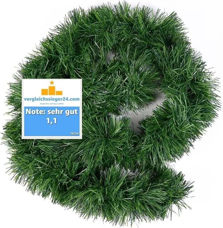 Visita la tienda de TK Gruppe Timo Klingler Guirnalda de Navidad Verde 10 Metros - Guirnalda de decoración Artificial Ø 10 cm - Guirnalda de Abeto como Corona de Navidad — Decoracion Navidad