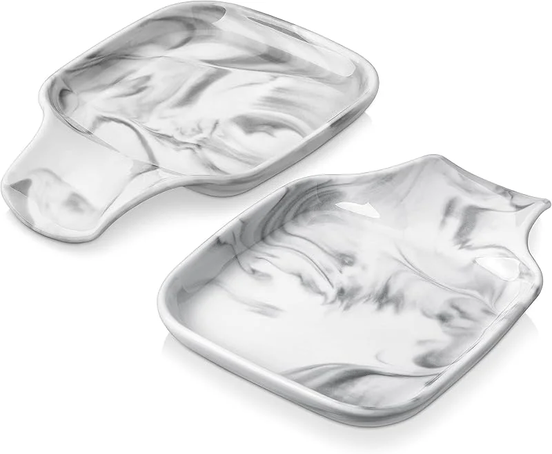 Visita la tienda de MALACASA MALACASA Soporte de cuchara, Soportes grandes de cuchara para encimera, Soporte de cuchara de porcelana para encimera de cocina, Descansos de utensilios, Soportes de cuchara de cocina para espátulas — Adviento y mesa