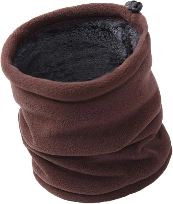 TAGVO Calentador de Cuello Vellón, Polaina Térmica de Cuello de Doble Capa, Bufanda Multifuncional Invierno Cuello de Esquí a Prueba de Viento Capucha Pasamontañas Mascarilla Unisex — Ropa Navidad